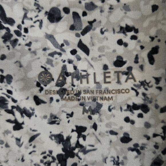 Athleta Sandstone Salutation Mesh Panel  Leggings Size Medium - Picture 4 of 6